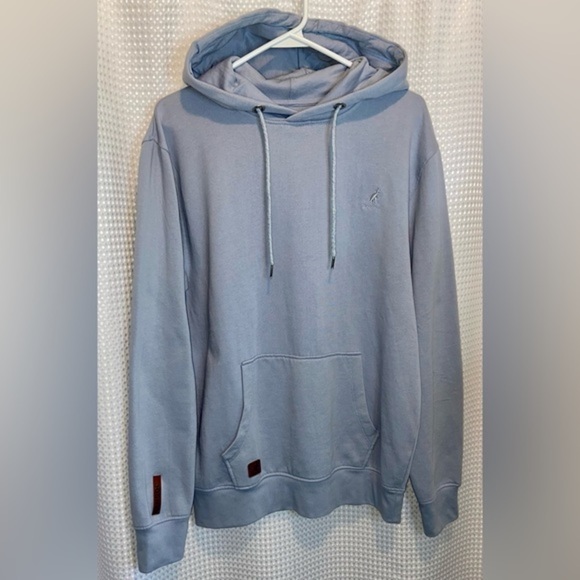 Woman’s Kangol‎ baby blue cotton blend fleece hoodie size XL fits like medium - Picture 2 of 14